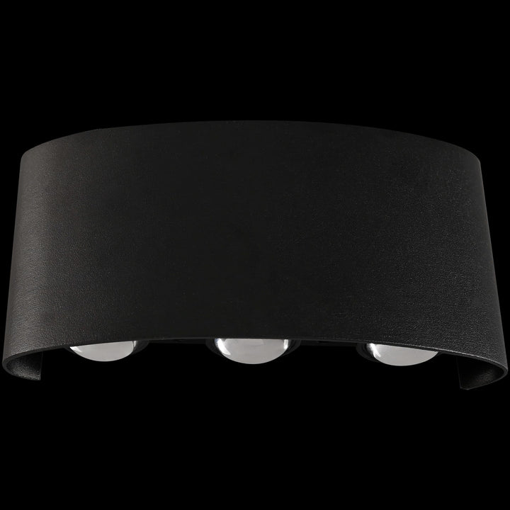 Calibo Bold 6W Multi-Beam LED Exterior Wall Light | Black