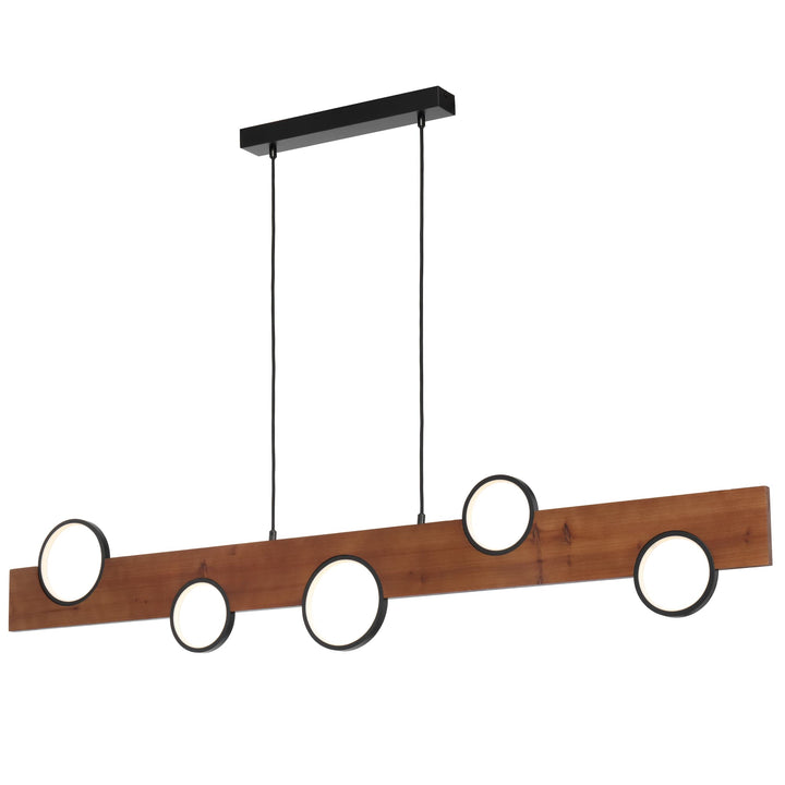 Telbix Bergen LED Pendant | Walnut