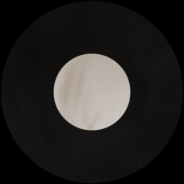 Calibo Crest Alabaster Glass 120mm Orb Wall Light Round Plate 300mm | Black