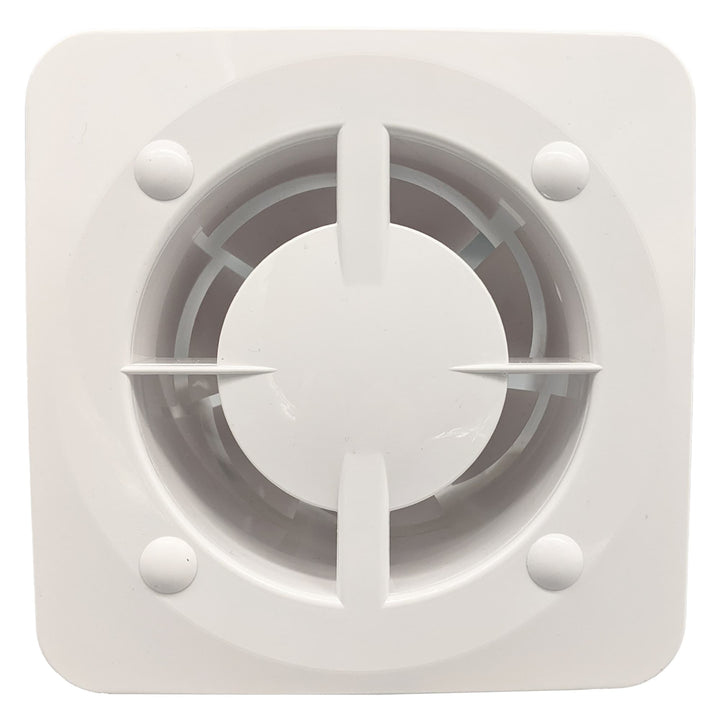 Fanco Dynamic 125 Square Wall/Ceiling Exhaust Fan with Matte Finish | White