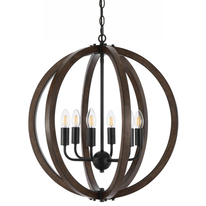 Telbix Black Vestal Pendant Light | 6 Light