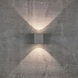 Nordlux Canto Kubi 2 Up/Down LED Wall Light | Grey