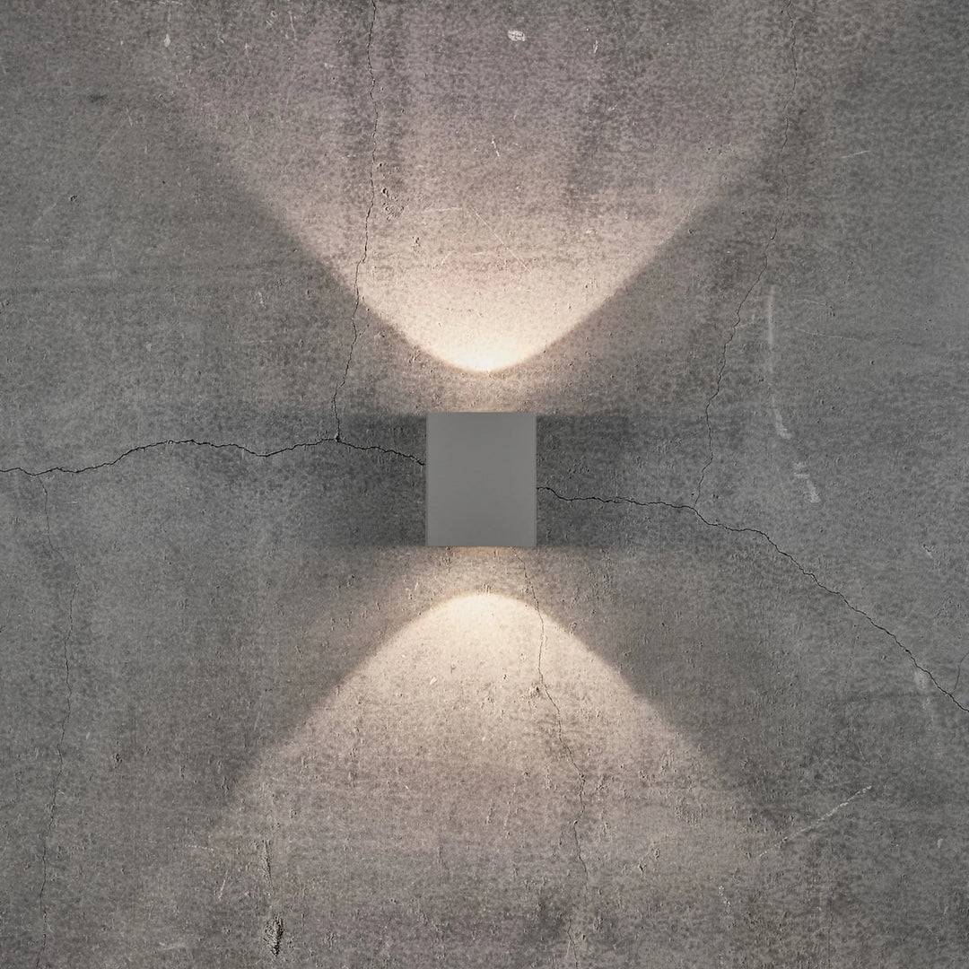 Nordlux Canto Kubi 2 Up/Down LED Wall Light | Grey