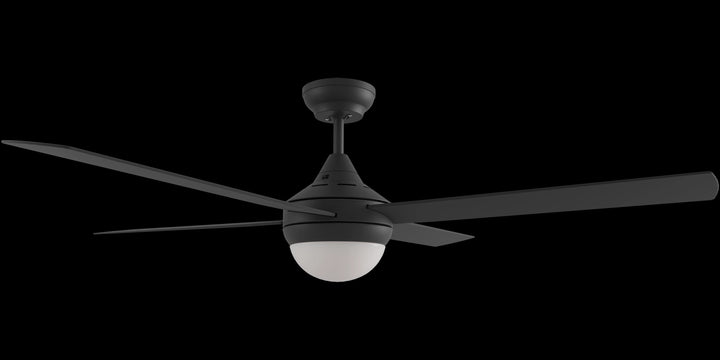 Calibo Kestrel 48" (1220mm) Indoor/Outdoor DC Ceiling Fan with 2x E27 Light & Remote | Black