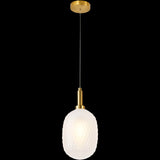 Calibo Lark Diamond Pattern 150mm Glass Pendant | Opal