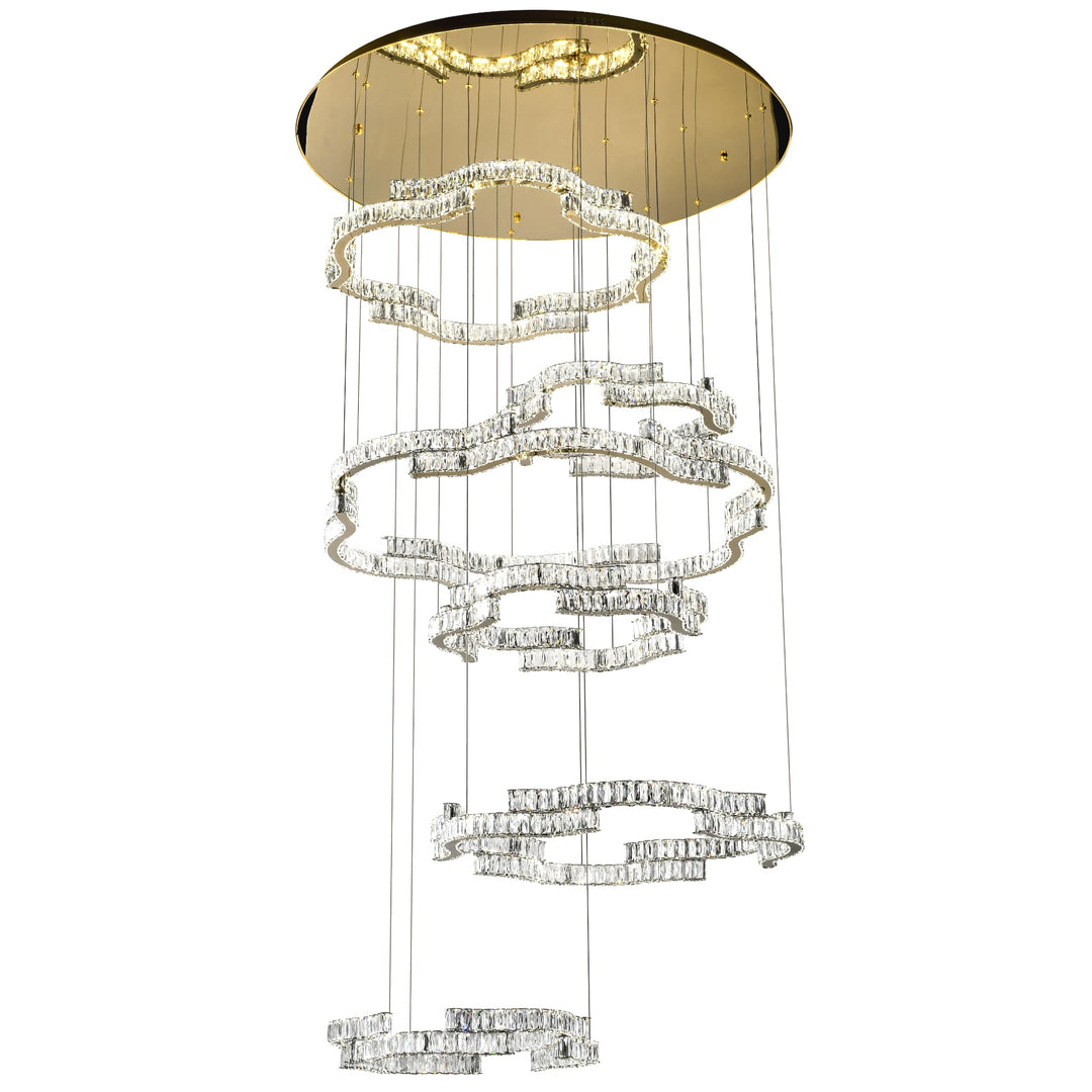 Telbix Jura 6 Tier Pendant Light | Gold