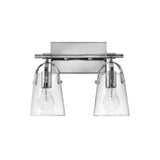 Hinkley Foster 2 Light Modern Glass Wall Light | Chrome