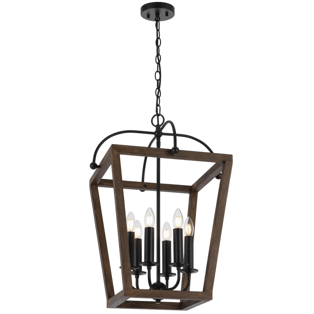 Telbix Black Lacota Pendant Light | 6 Light