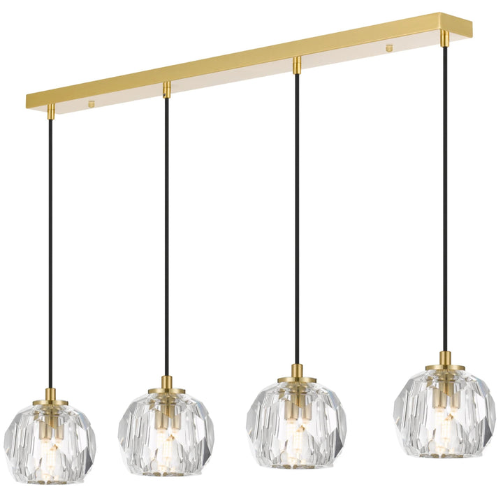 Telbix Zaha 4 Light Bar Pendant | Antique Gold