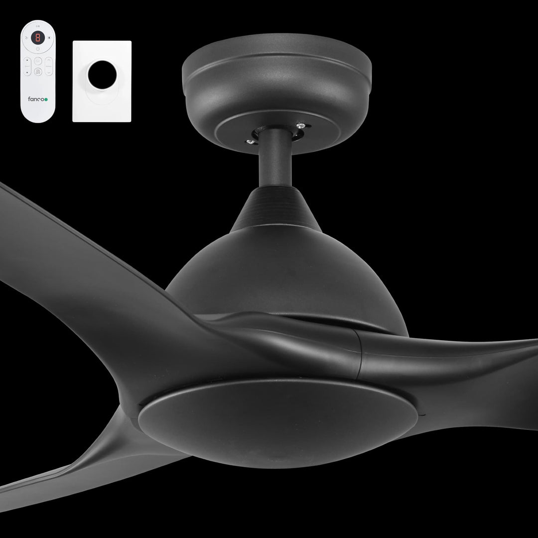 Fanco Horizon Smart 52" DC Ceiling Fan with Wall Control and Remote | Black
