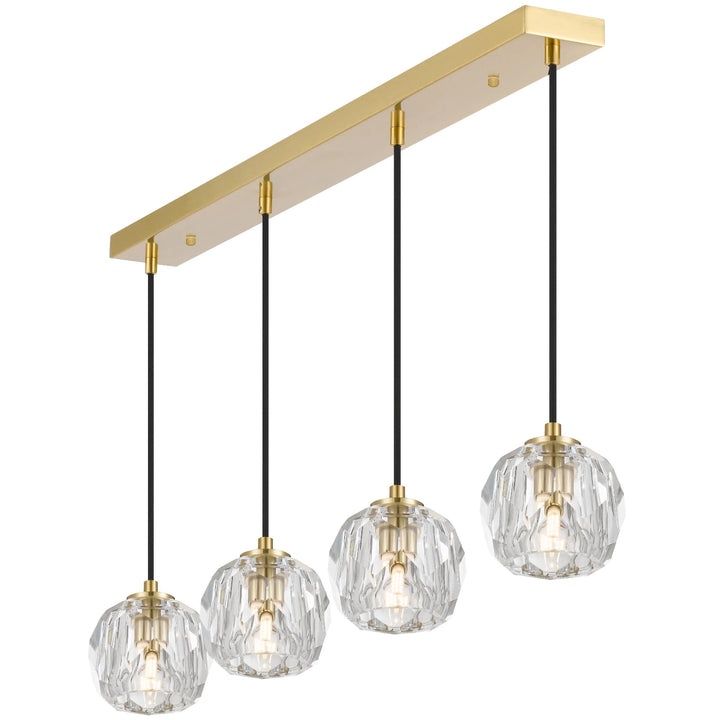 Telbix Zaha 4 Light Bar Pendant | Antique Gold