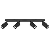 Telbix Picard 4 Light Minimalist Bar Spotlight with Rotatable Heads | Black