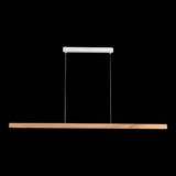 Calibo Avocent 2000mm Slim Timber Triangular Edge LED Linear Pendant | Ash with White