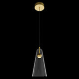 Calibo Skua Artisan Glass Tricolour LED Pendant | Brushed Brass