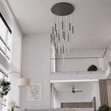 Calibo Rhea 14 Light Pencil Drop LED Pendant | Black