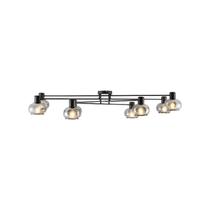 Telbix Marbell 8 Light Close to Ceiling Light | Black
