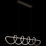 Calibo Bulbul Modern Spiral 1500mm LED Linear Pendant Light | Black