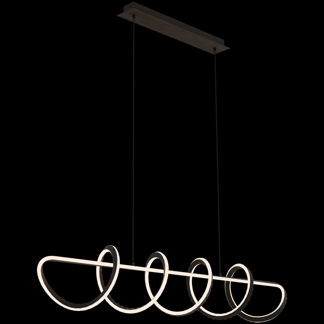 Calibo Bulbul Modern Spiral 1500mm LED Linear Pendant Light | Black
