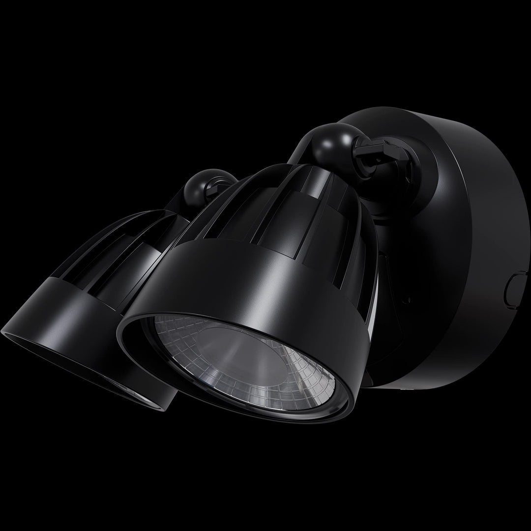 Calibo Nighthawk Double LED Spotlight With Sensor | Black