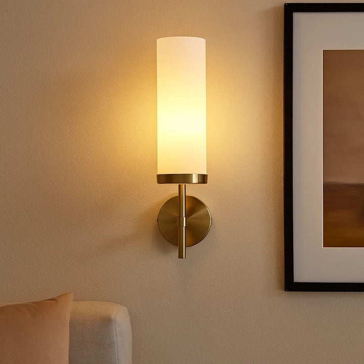 Garot Handcrafted Wall Lamp (E27) | Gold & Opal Glass