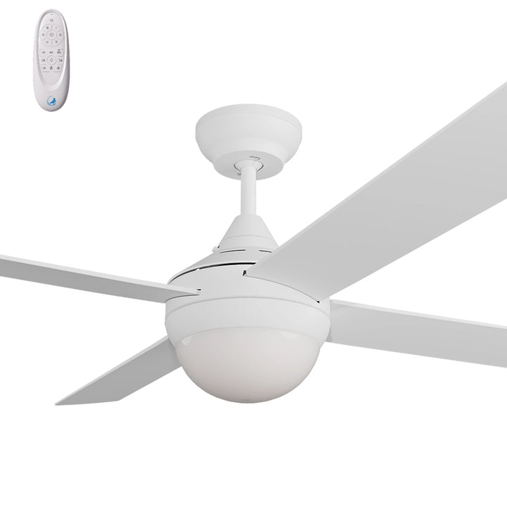 Calibo Kestrel 52" (1320mm) Indoor/Outdoor DC Ceiling Fan with 2x E27 Light & Remote | White