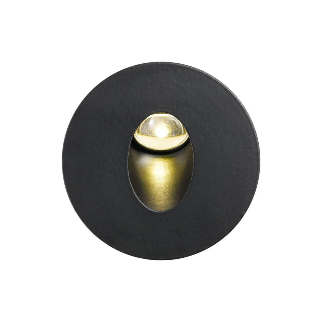 Telbix Snap Round LED Indoor Stair Light | Black