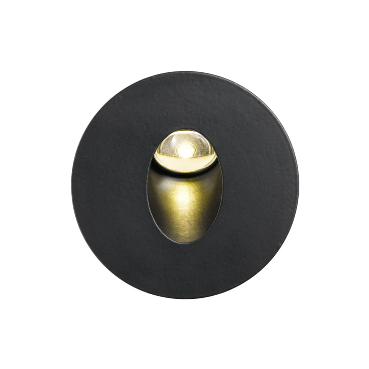 Telbix Snap Round LED Indoor Stair Light | Black