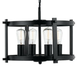 Telbix Finley Small Industrial Chain Pendant Light | Matte Black