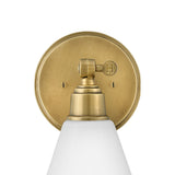 Hinkley Arti Medium Adjustable Wall Sconce w/Opal Glass | Heritage Brass