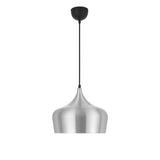 Telbix Polk Brushed Aluminium Shade Pendant Light (E27) | Medium