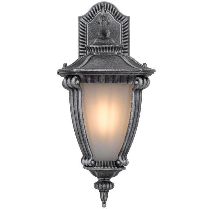 Telbix Delfino Exterior Wall Light | Silver