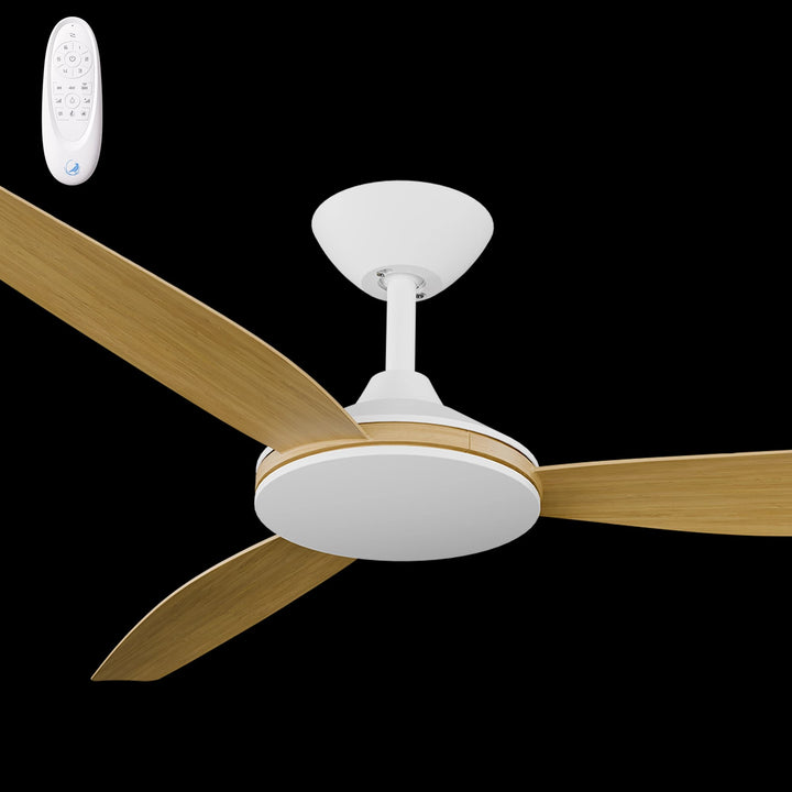 Calibo Condor 56" DC Smart Ceiling Fan with Remote Control | White and Bamboo