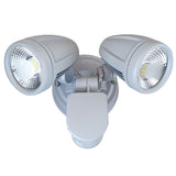 Telbix Illume Twin Exterior LED Spotlight with Sensor | Silver