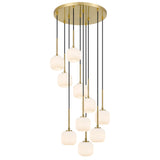 Telbix Bobo 10 Light Glass Pendant | Antique Gold