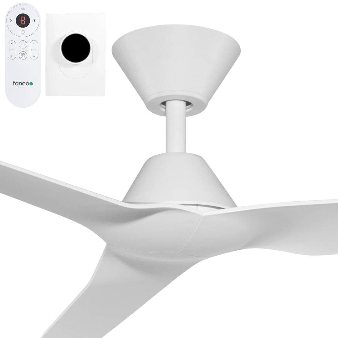 Fanco Infinity-iD 48" Smart DC Ceiling Fan with TriControl | White