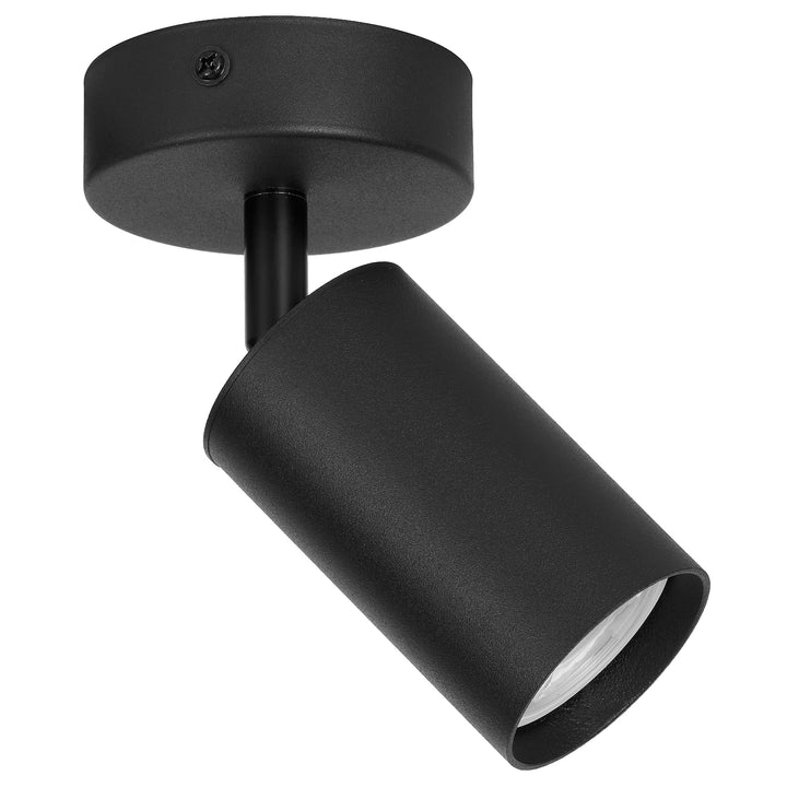 Telbix Picard 1 Light Minimalist Spotlight with Rotatable Head | Black