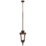 Telbix Pedral Large Outdoor Lantern Pendant with Textured Glass and Multiple Suspension | Bronze