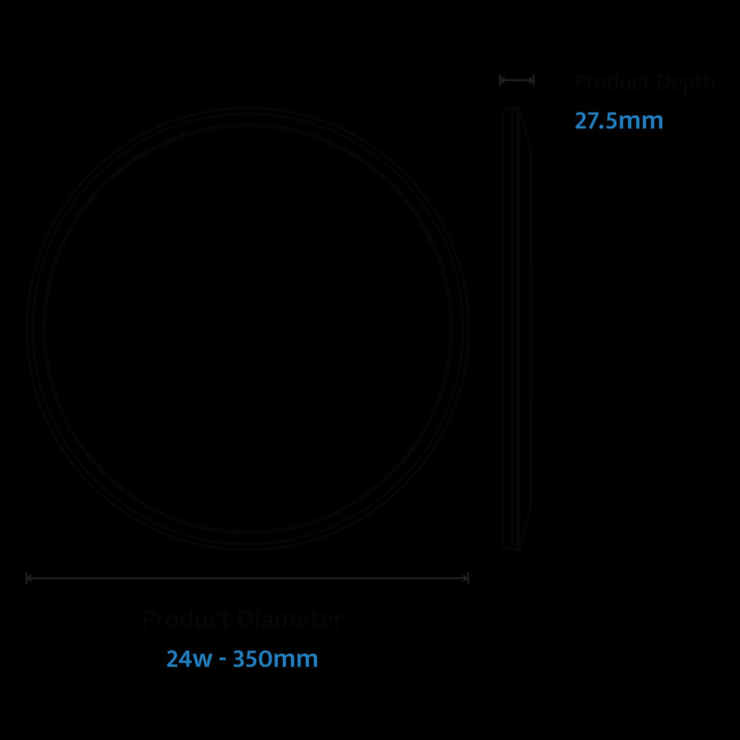 Calibo Robin 350mm Ultra Slimline LED Oyster Light | White