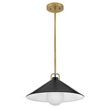 Hinkley Milo 1 Light Pendant by Lark | Lacquered Brass & Black