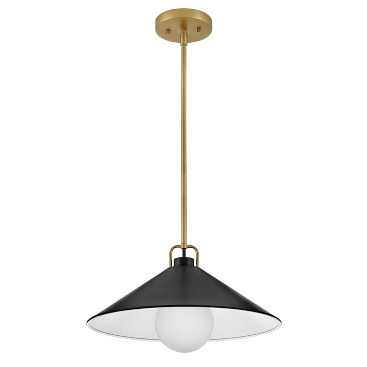 Hinkley Milo 1 Light Pendant by Lark | Lacquered Brass & Black