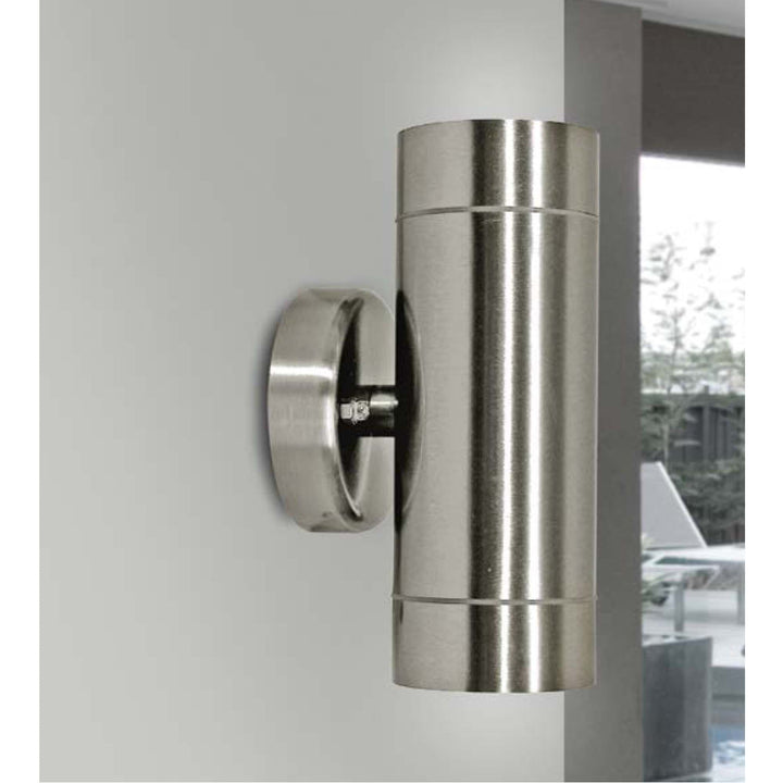 Riva 2 LED Up/Down 304 Stainless Steel Exterior IP44 Wall Light | 2 Light