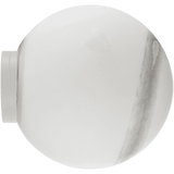 Calibo Crest Alabaster Glass 120mm Orb Wall Light | White