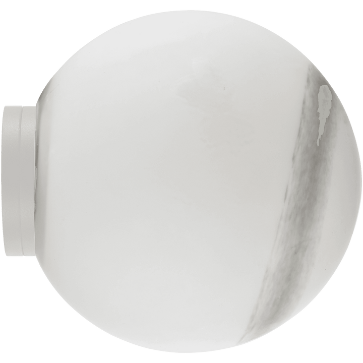 Calibo Crest Alabaster Glass 120mm Orb Wall Light | White