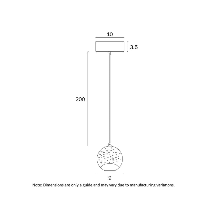 Telbix Segovia 1 Light LED Pendant | Chrome