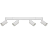 Telbix Picard 4 Light Minimalist Bar Spotlight with Rotatable Heads | White