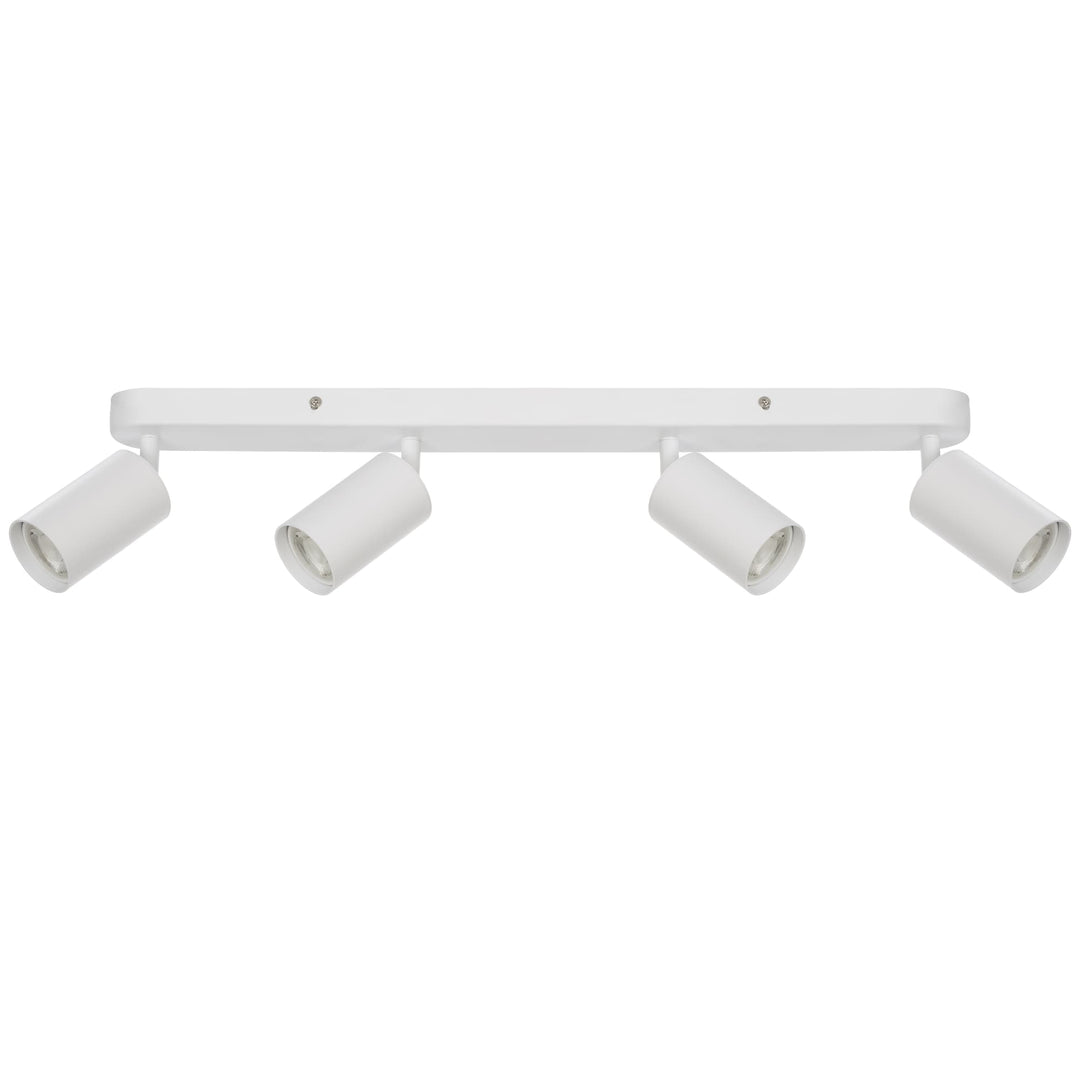 Telbix Picard 4 Light Minimalist Bar Spotlight with Rotatable Heads | White