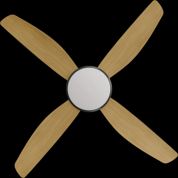 Calibo Vanga 48" DC Smart Ceiling Fan with LED Light and Remote Control | Black and Bamboo
