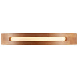 Telbix Thalia Tricolour LED Round Oyster Light with Wood Accent | Large