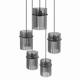 Telbix Quilo 5 Light Pendant | Black