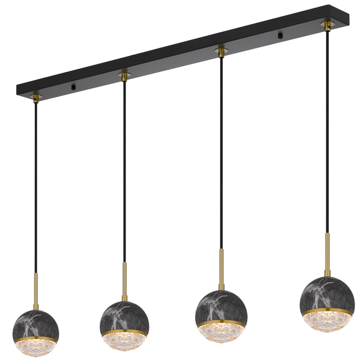 Telbix Oneta 4 Light Bar Pendant | Black